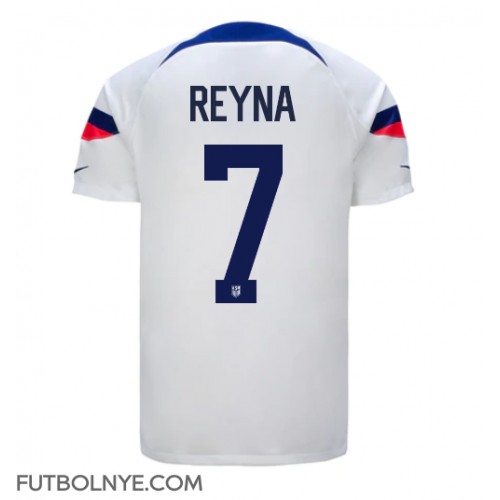 Camiseta Estados Unidos Giovanni Reyna #7 Primera Equipación Mundial 2022 manga corta